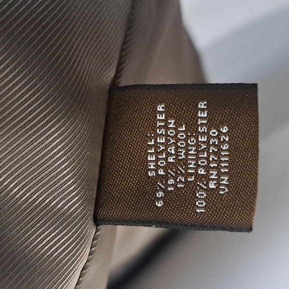 Merona Wool Blend Taupe Brown Lined Blazer 12 - Picture 6 of 8